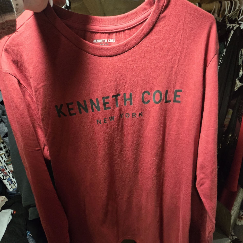Kenneth Cole Red Long Sleeve Tee